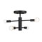 Designers Fountain Arlo 14.25 in. 4-Light Matte Black Minimalist Semi Flush Mount with Bare Bulbs for Dining Rooms D320C-SF-MB - alternate 1